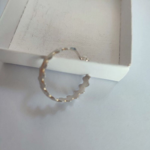 Steel hoop earrings new, silver