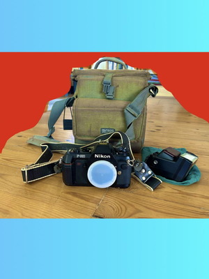Nikon F-301 used camera with flash and carrying case