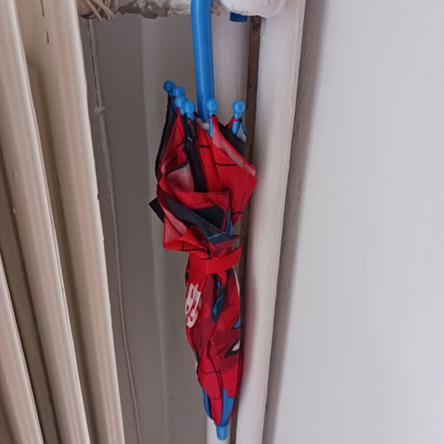 Spiderman children's umbrella like new, blue and red
