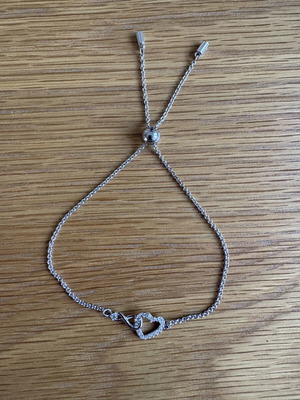 Swarovski Hyperbola Infinity & Heart bracelet, silver finish