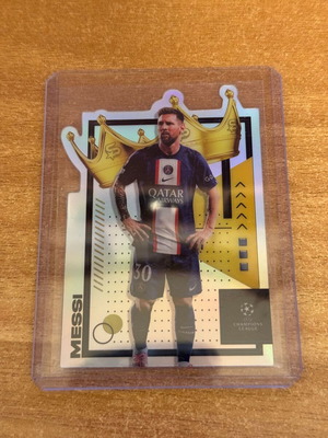 Topps Superstars 2022 2023 Lionel Messi UCL Royalty Chrome Die Cuts μεταχειρισμένο