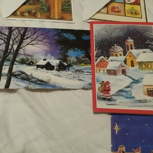 Christmas cards new, pack of 9 pieces