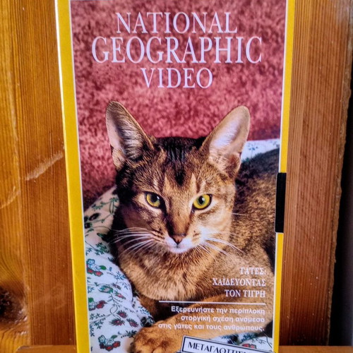 National Geographic documentary VHS "Cats Petting the Tiger" like new, dubbed