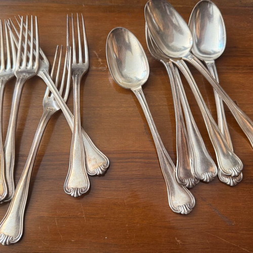 Christofle dessert cutlery set 11 pieces used