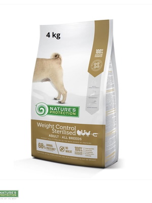 Nature's Protection Weight Control ξηρά τροφή για σκύλους με πουλερικά και κριλ, 4 kg