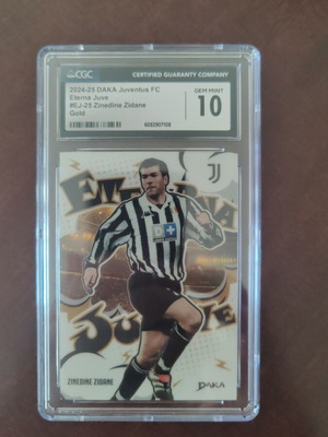 Zinedine Zidane DAKA 2024/2025 Juventus Card Gem Mint 8/10 CGS10