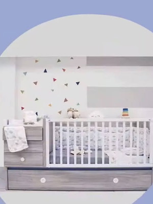 Multifunctional Baby Cot Like New Convertible to Teen Bed and Desk