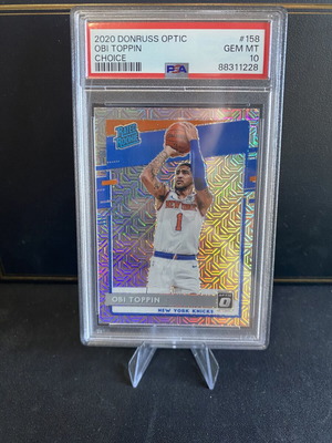 Obi Toppin Optic Donruss RC card PSA 10 like new