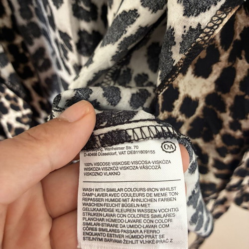 C&A Classic Leopard Print Wrap Dress, Medium, 100% Viscose