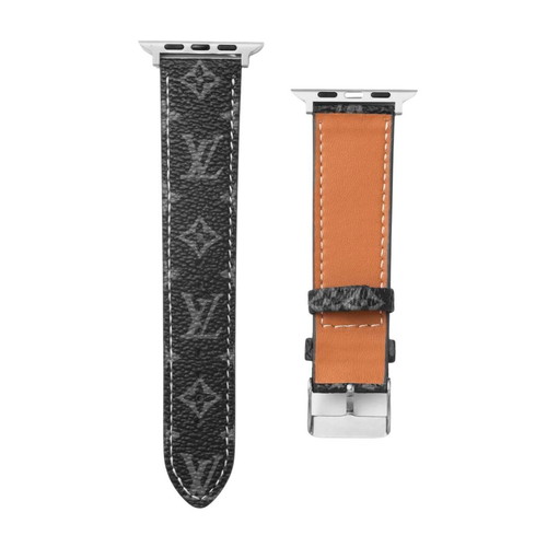 Louis Vuitton Eco Leather Strap for Apple Watch Ultra/SE/11/10/9/8/7/6 New