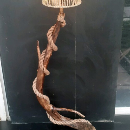 Driftwood lamp handmade for indoor and outdoor use