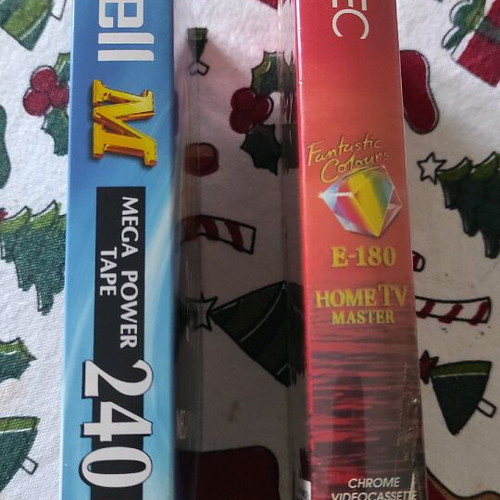 Video cassettes new, set of 2, one sealed