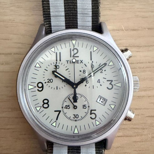 Timex MK1 Chronograph 40mm Unisex Watch with Reversible Fabric Strap Like New