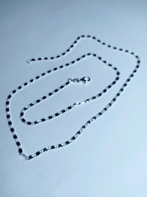 Necklace new, silver color, surgical steel