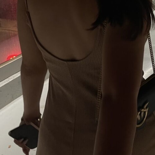 Brown dress used, knee-length, H&M, size S