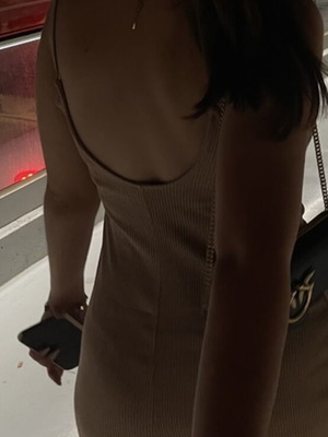 Brown dress used, knee-length, H&M, size S