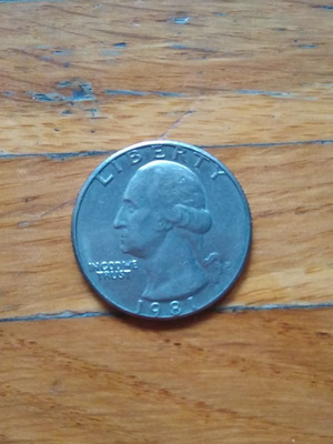 Quarter dollar Η.Π.Α. του 1981 μεταχειρισμένο