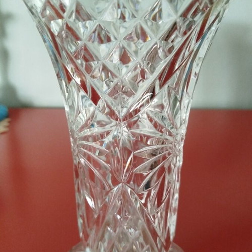 Bohemian Crystal Vase 24cm height like new