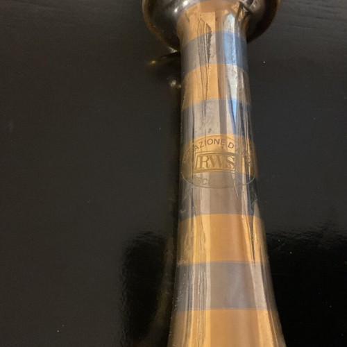 Italian Bosa Vase and Candleholders 24K Gold Like New