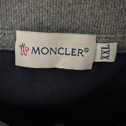 Moncler long sleeve polo shirt, blue, size XXL