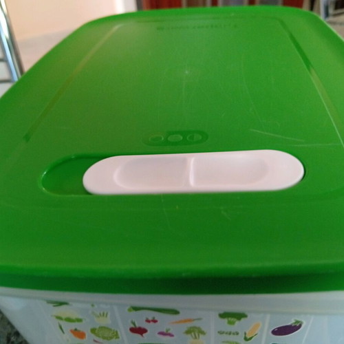 Tupperware container with valve 1gal like new for vegetables or fruits