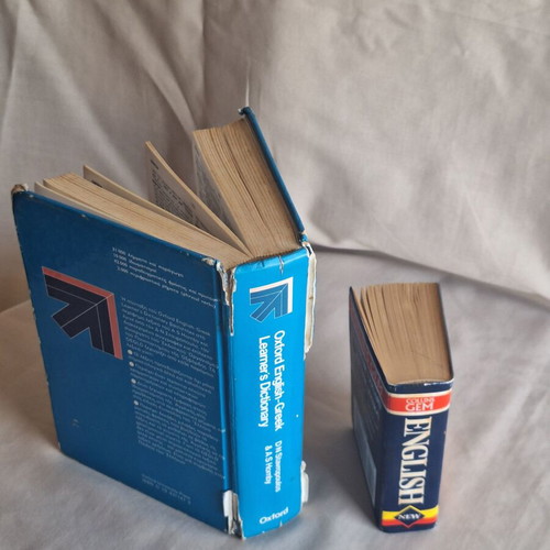 Oxford and Collins Gem English Dictionaries used, bilingual set