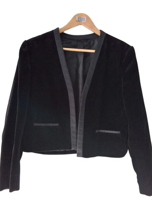 Velvet vintage Marks & Spencer jacket size M like new, black