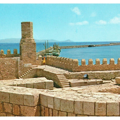Collectible postcards used, pack of 9, Crete 1970-80