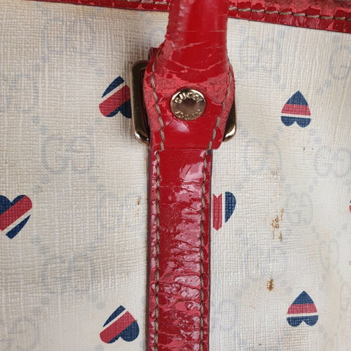 Gucci shoulder bag used, multicolor with wear damage