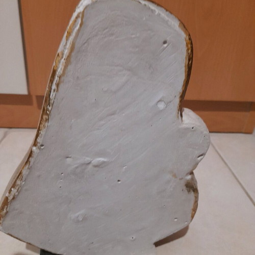 Plaster image of Virgin Mary used with base break