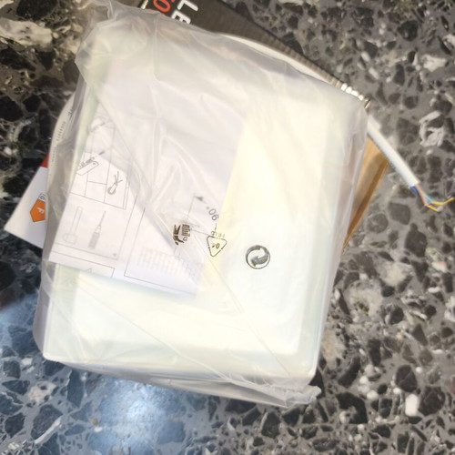 Aca Lighting floodlight new, 17x15cm, white frame, IP66, Q50W 3000K 4000Lm