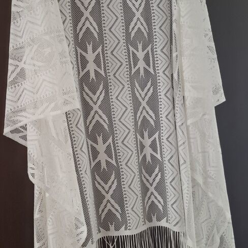 Pink Woman Kimono lace asymmetrical pareo one size like new