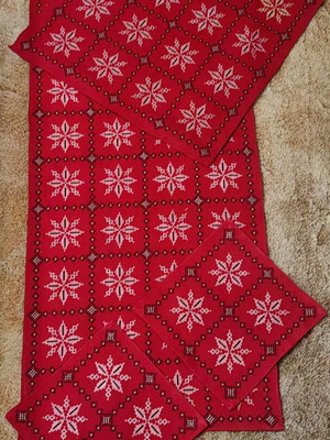 Εργοχείρα μεταχειρισμένα, σετ 4 τεμαχίων, κόκκινα