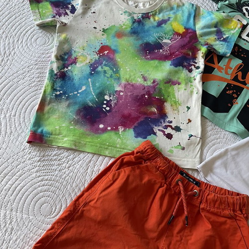 Next boys' clothing set size 6 like new, multicolor and green