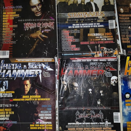 Metal Hammer & Heavy Metal magazine pack used, 9 issues 2000-2004
