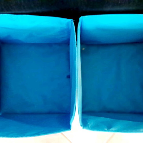 Children's storage boxes used, set of 2 with duck designs