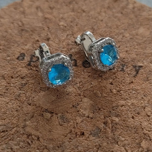 Earrings set of 3 pairs with synthetic crystals new