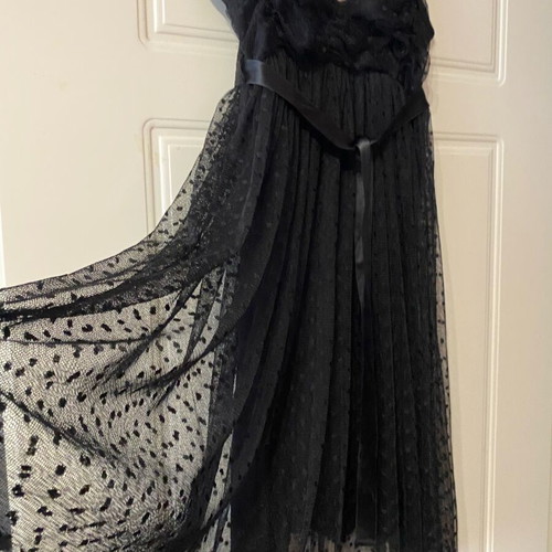 Attrattivo black tulle dress like new with satin belt