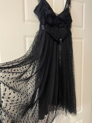 Attrattivo black tulle dress like new with satin belt