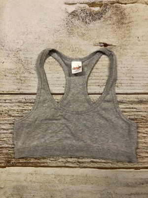Minerva sports bra used, gray, size XXS
