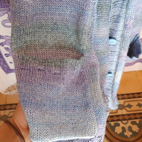 Knitted cardigan like new, multicolored, size L