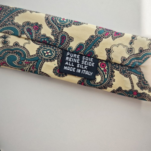 Vintage Michele Sartori silk tie paisley pattern, like new
