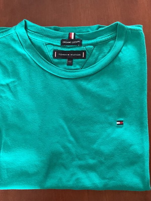 Tommy Hilfiger kids t-shirt like new, turquoise, size 122 cm