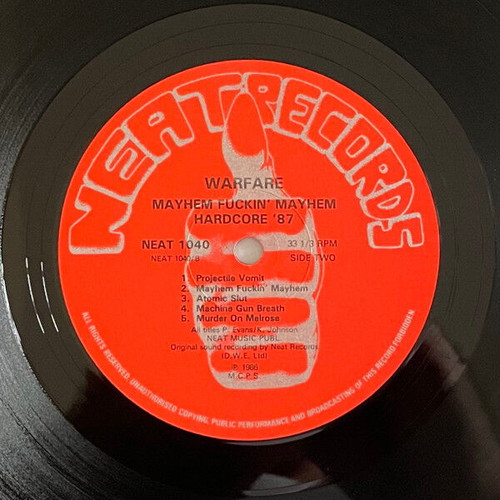 Warfare Mayhem Fuckin' Mayhem vinyl used, metal