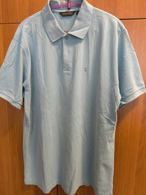 The Bostonians summer shirt with collar used, blue turquoise, size XL