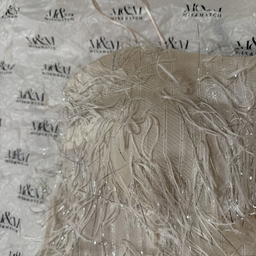 Mix & Match cream short dress with silver details