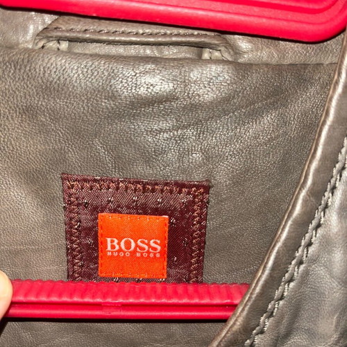 Δερμάτινο μπουφάν Hugo Boss μπεζ, καινούργιο, μέγεθος M