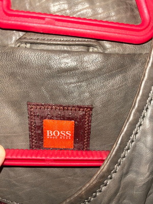 Δερμάτινο μπουφάν Hugo Boss μπεζ, καινούργιο, μέγεθος M