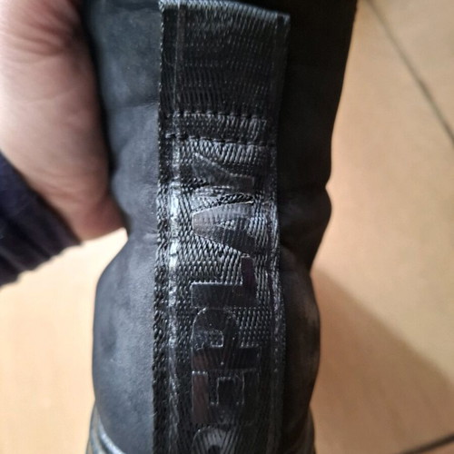 Replay suede combat boots with side zipper like new, black size 38