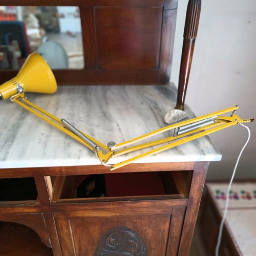 Desk lamp used, old, authentic